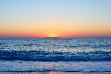 Sunrise over the sea at Marble Beach