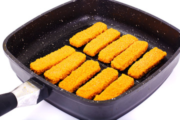 Fish sticks breaded