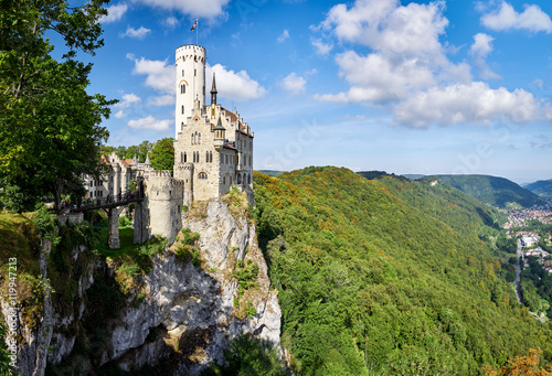 Schloss Lichtenstein Baden Württemberg Stockfotos Und