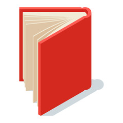 Isometric book icon vector illustration.