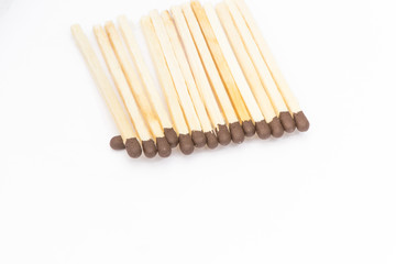 Matches isolated on white background