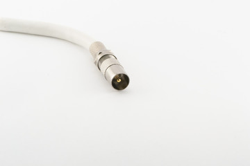One connector for TV on a white background