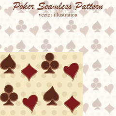Poker seamless pattern, vector illustration