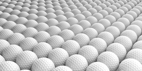 Golf balls background. 3d illustration