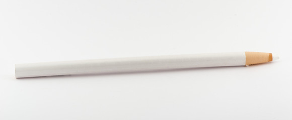 One building white pencil isolated on white background