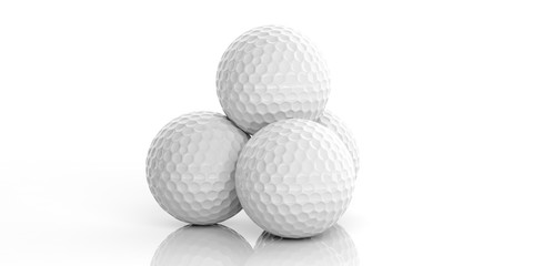 Golf balls. 3d illustration