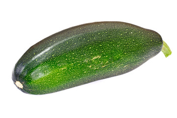 Fresh Green Zucchini on White Background