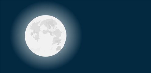 Full moon vector illustration, text can be added