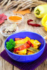 Sweet Peppers Grilled with Balsamic, Garlic