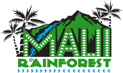 Naklejka premium Maui Rainforest Retro