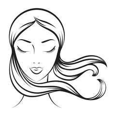 face glamorous girl cartoon