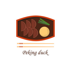 Vector cartoon chinese traditional peking duck