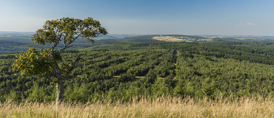 Prisecnice dam in Krusne hory mountains