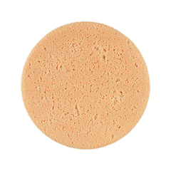 one used cosmetic sponge isolated on white