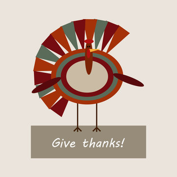 Vector illustration of a thanksgiving card
