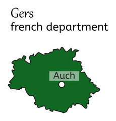 Gers french department map