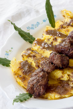 Polenta With Wild Boar Stew