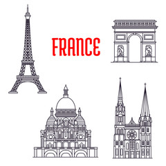 Historic buildings and sightseeings of France
