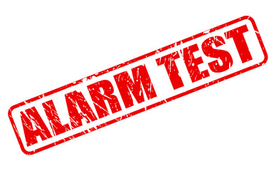 ALARM TEST red stamp text