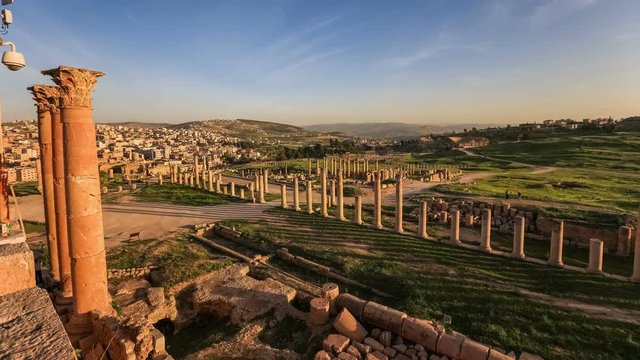 Jerash Jordan Ruins Time Lapse