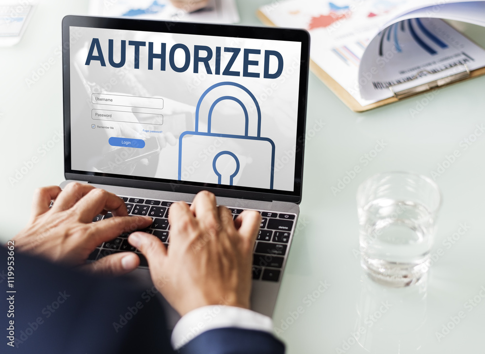 Poster authorized accessibility network security system concept