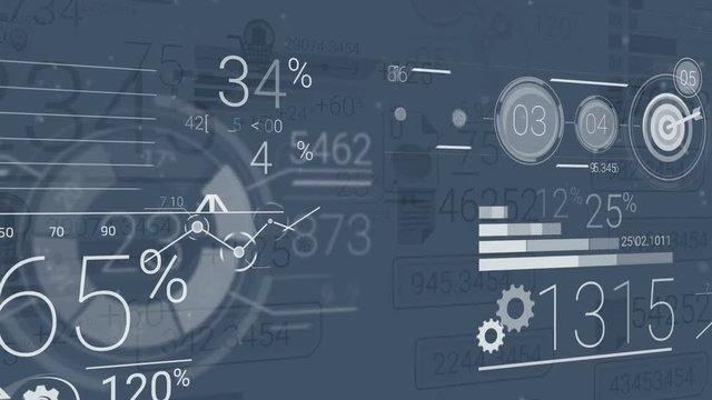 Dark Blue Corporate Background With Abstract Elements Of Infographics