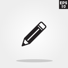 Pencil icon in trendy flat style isolated on grey background. Pencil symbol for your design, logo, UI. Vector illustration, EPS10.