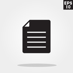 Paper icon in trendy flat style isolated on grey background. Paper symbol for your design, logo, UI. Vector illustration, EPS10.