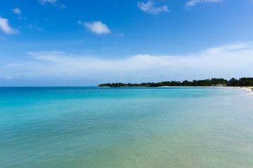 Beautiful tropical beach on a small remote Great Corn Island in the Caribbean Sea, Nicaragua