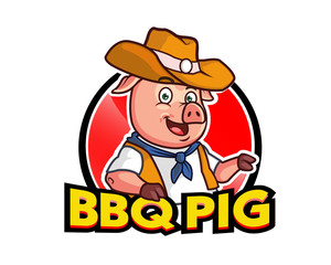Barbecue Pig Cartoon