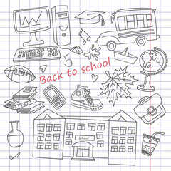 Illustration doodle school