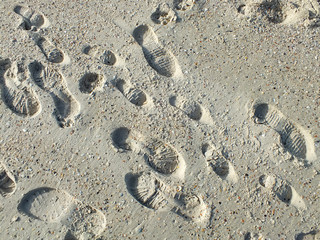 footprints on sand texture