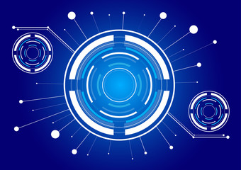 Fototapeta premium Abstract technology circles vector background.