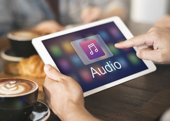 Digital Music Streaming Multimedia Entertainment Online Concept