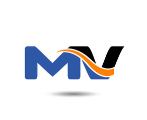 MV company linked letter logo
