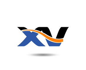 Fototapeta premium XV company linked letter logo 