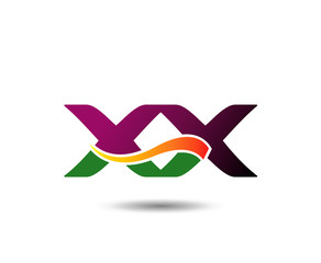 Abstract letter XX logo design template. Vector letter logo 
