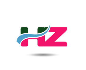 Alphabet Z and H letter logo. Vector illustration
