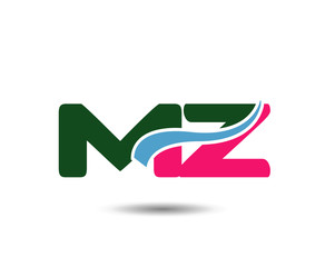 Alphabet Z and M letter logo. Vector illustration
