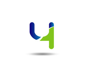Vector sign spherical number 4 logo
