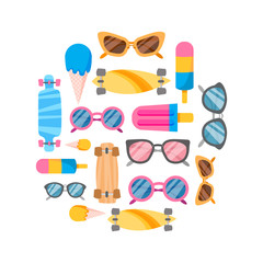 Summer collection of objects
