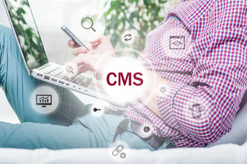 The concept of cms content management system website administration