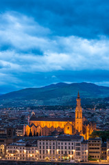 Fototapeta na wymiar Basilica of Santa Croce at dawn