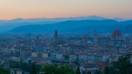 Florence in the evening haze