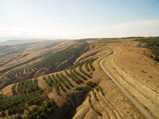 Naklejka premium Aerial landscape in Crimea