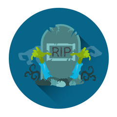Obraz premium Tomb Grave RIP Stone Zombie Halloween Holiday
