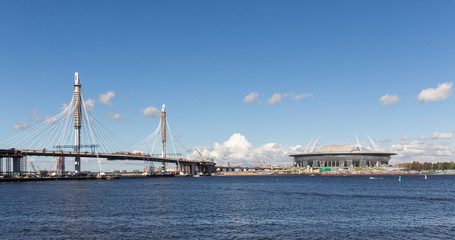 Obraz premium new bridge and stadium