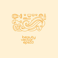 Beauty and Cosmetics logo desighn element.