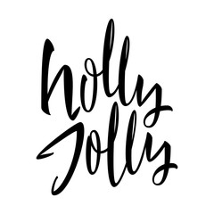Holly Jolly. Calligraphy.