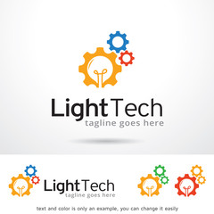 Light Tech Logo Template Design Vector